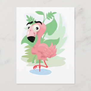 Postal Flamingo rosa