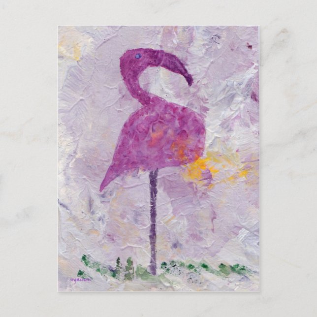 Postal Flamingo Rosa (Anverso)