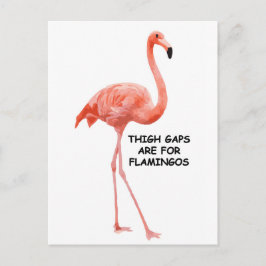 Postal Flamingo rosado Inspirador verano suave