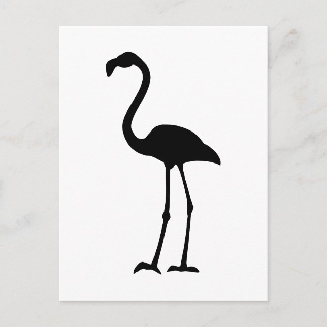 Postal Flamingo Silhoutte (Anverso)