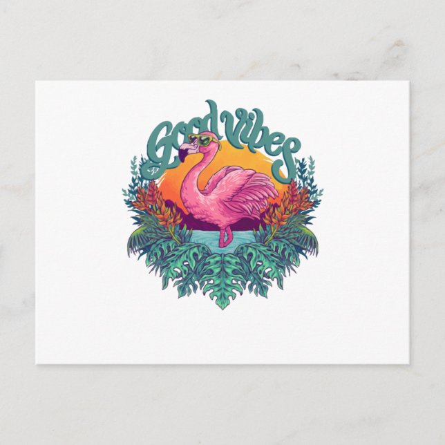 Postal Flamingo tropical (Anverso)