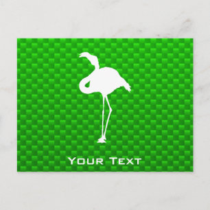 Postal Flamingo verde