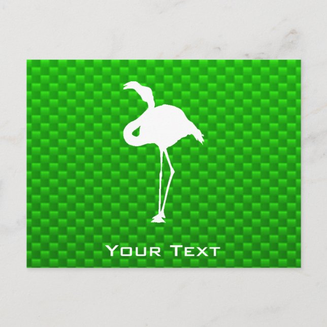 Postal Flamingo verde (Anverso)