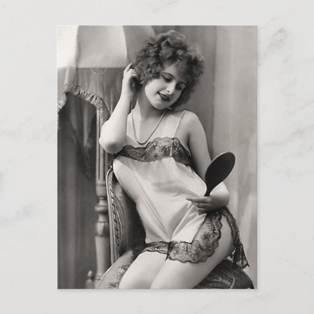 Postal Flapper En Lingerie (Anverso)