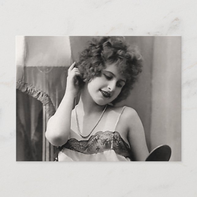 Postal Flapper En Lingerie