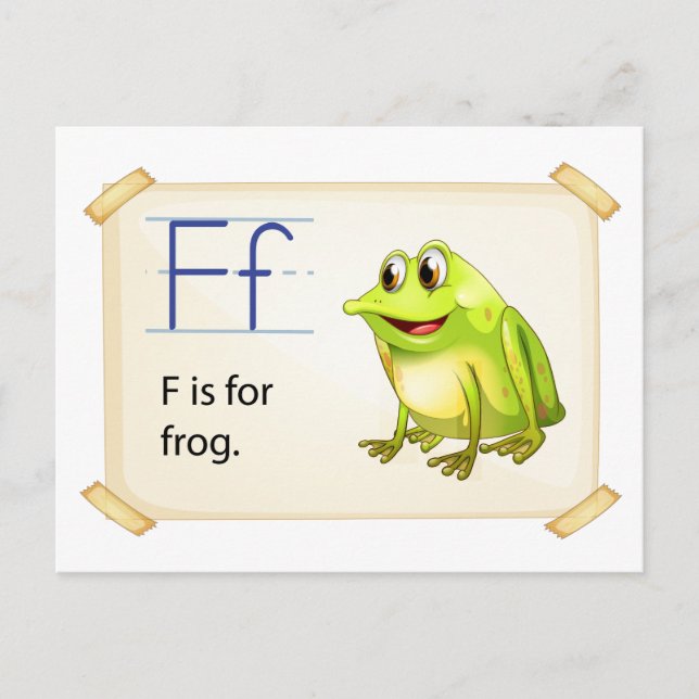 Postal Flashcard de rana (Anverso)