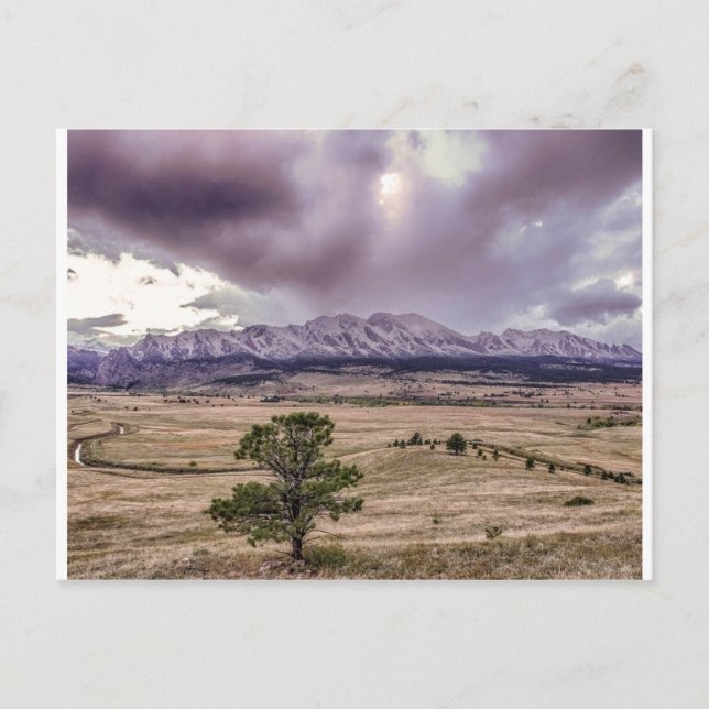 Postal Flatiras al atardecer (Anverso)