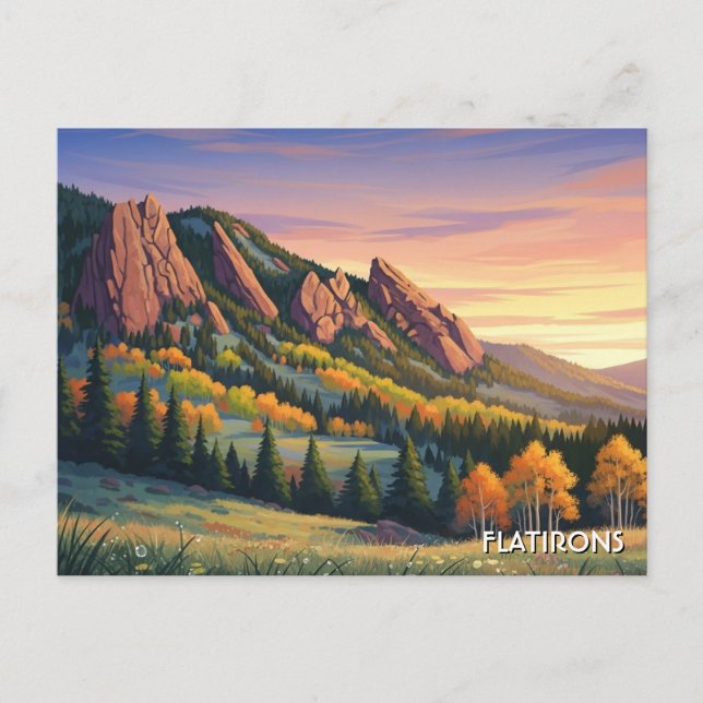 Postal Flatirons Colorado Viajes (Anverso)
