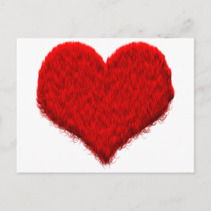 Postal Flauschiges Herz