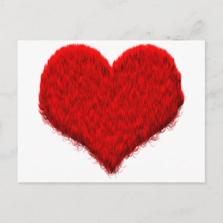 Postal Flauschiges Herz