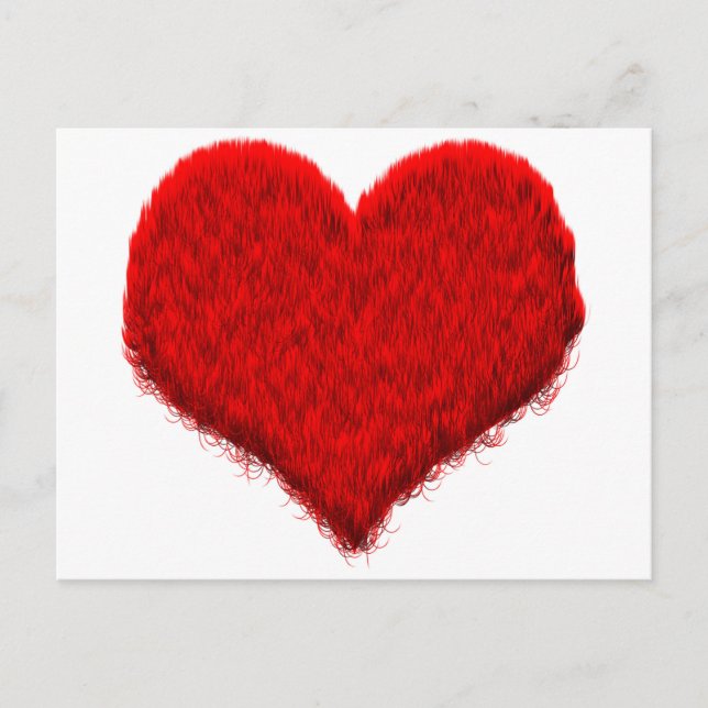 Postal Flauschiges Herz (Anverso)