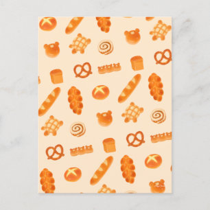 Postal Flausto Panadería Variedad De Pan Aperitivo Estilo