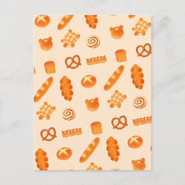 Postal Flausto Panadería Variedad De Pan Aperitivo Estilo (Anverso)