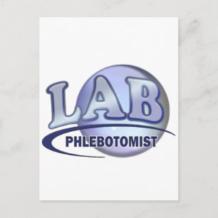 Postal FLEBOTOMISTA Fun Blue LOGO