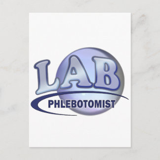 Postal FLEBOTOMISTA Fun Blue LOGO