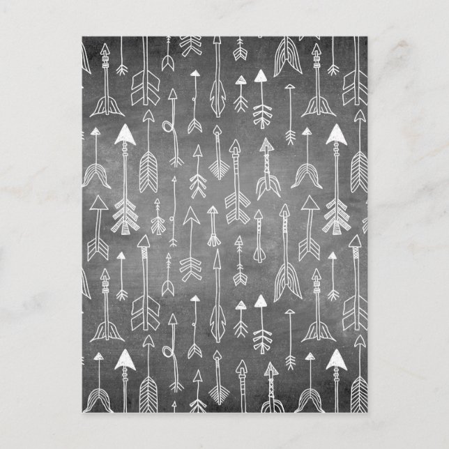 Postal Flecha de pizarra (negro) (Anverso)