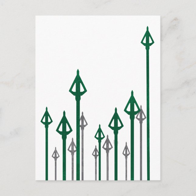 Postal Flecha | Gráfico de flechas verticales (Anverso)