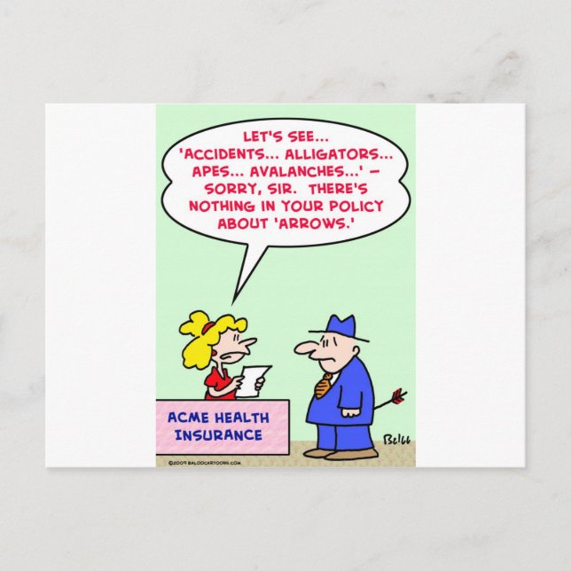 Postal flechas de póliza de seguro (Anverso)