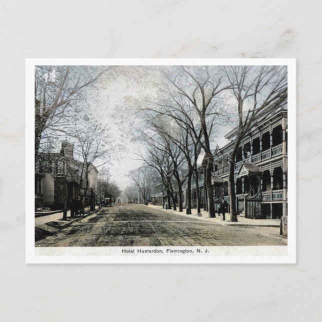 Postal Flemington NJ Hotel Hunterdon 1910 (Anverso)