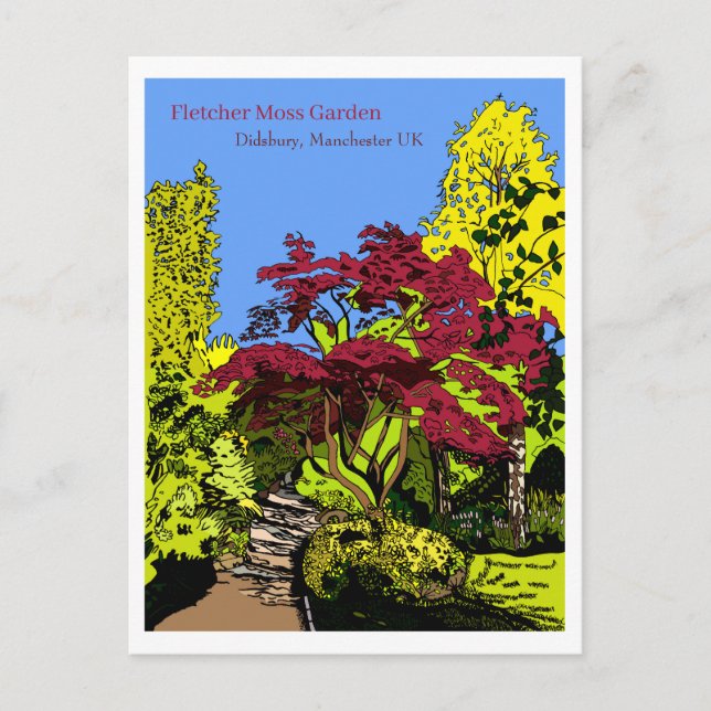 Postal Fletcher Moss Garden, Manchester UK (Anverso)