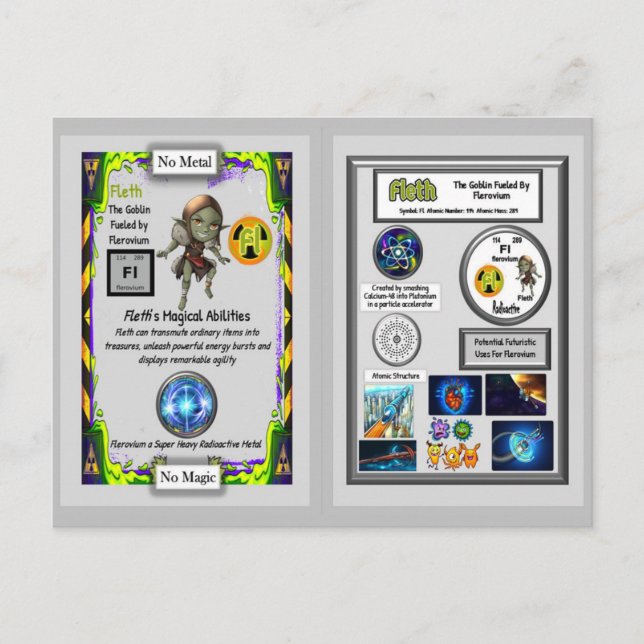 Postal Fleth Presents Flerovium Trading Card (Anverso)