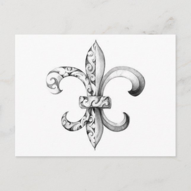 Postal fleur-de-lis (Anverso)