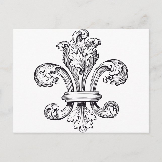 Postal fleur de lis (Anverso)