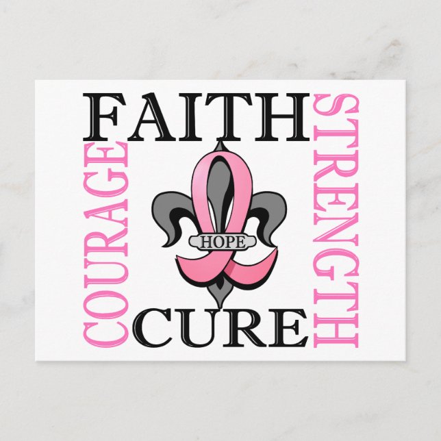 Postal Fleur De Lis 3 Cáncer De Mama (Anverso)