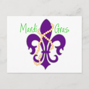 Postal Fleur De Lis con cuentas