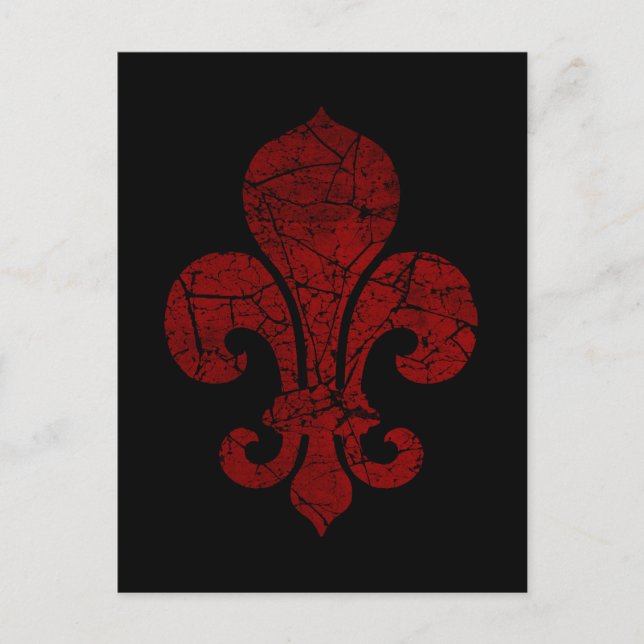 Postal fleur-de-lis-cracking_red (Anverso)