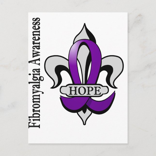Postal Fleur De Lis Fibromyalgia Hope (Anverso)