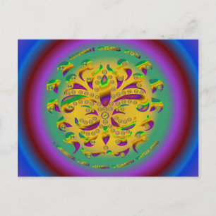 Postal Fleur de lis Mardi-Gras 2011 V-2