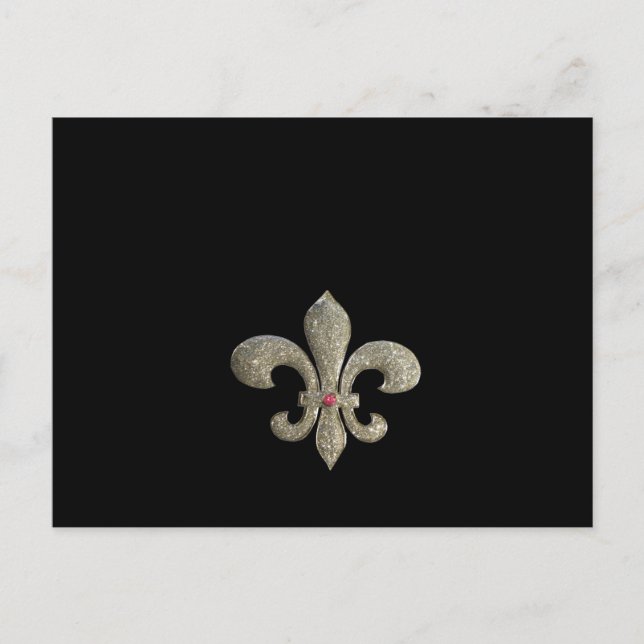 Postal Fleur de lis NOLA Bride Bling (Anverso)