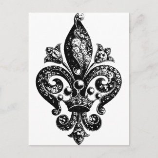 Postal Fleur de Lis Ornate Intricate