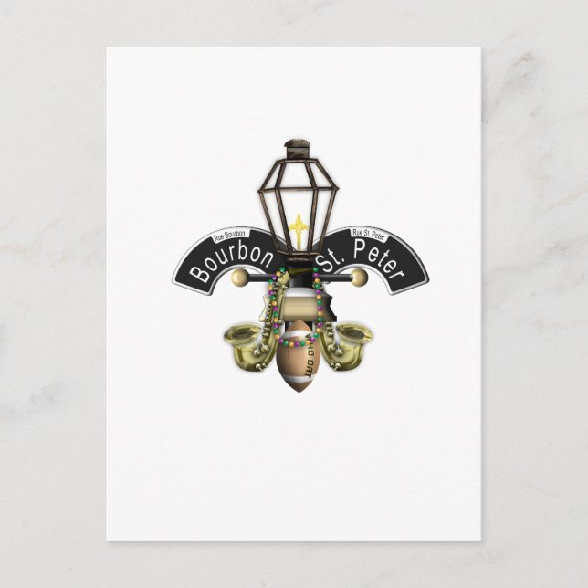 Postal Fleur de Nueva Orleans (Anverso)