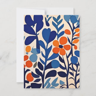 Postal fleurs retro 70's