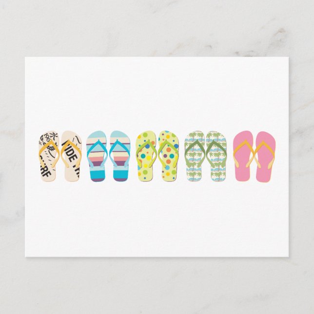 Postal Flip Flops de playa (Anverso)