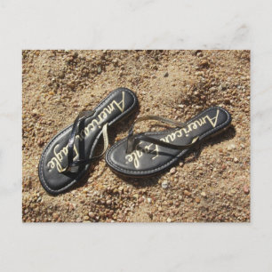 Postal Flip Flops in the Sand