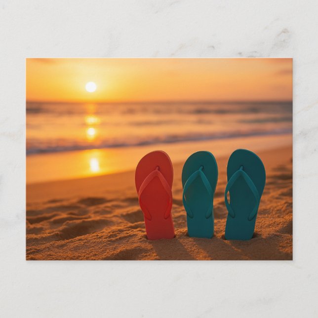 Postal Flip Flops in the SandPostcard (Anverso)