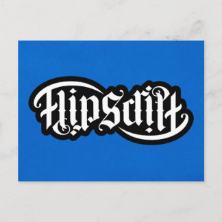 Postal FlipScript Ambigram Notecard