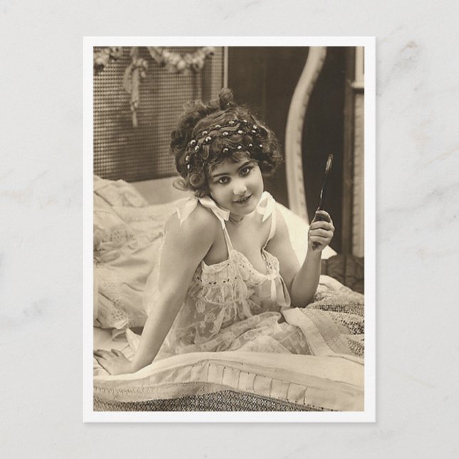 Postal Flirt francés - Pinup vintage (Anverso)