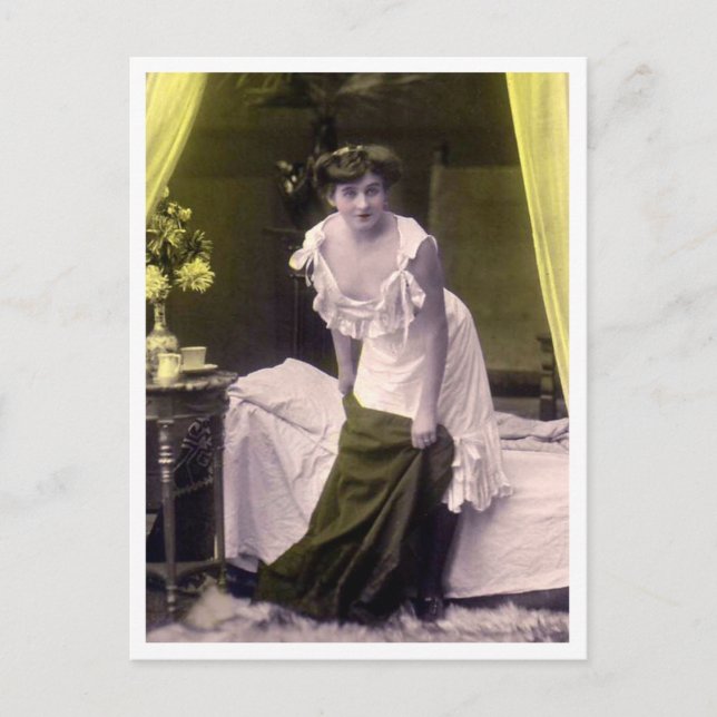 Postal Flirt francés - Pinup vintage (Anverso)