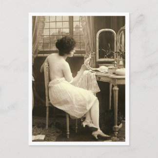 Postal Flirt francés - Pinup vintage
