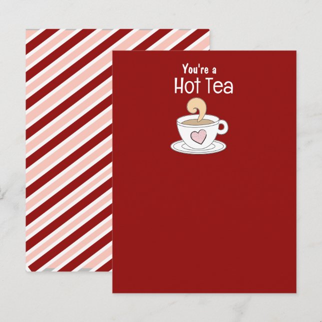 Postal Flirty Tea Pun Cuppa Tea (Anverso / Reverso)