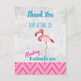 Postal Flocking Fabulous Pun Fiesta Flamingo Rosa Flaming