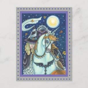 POSTAL FLOJO DE SUEÑO, TESTIGO GÓTICO SIN CABEZA, UNICORN