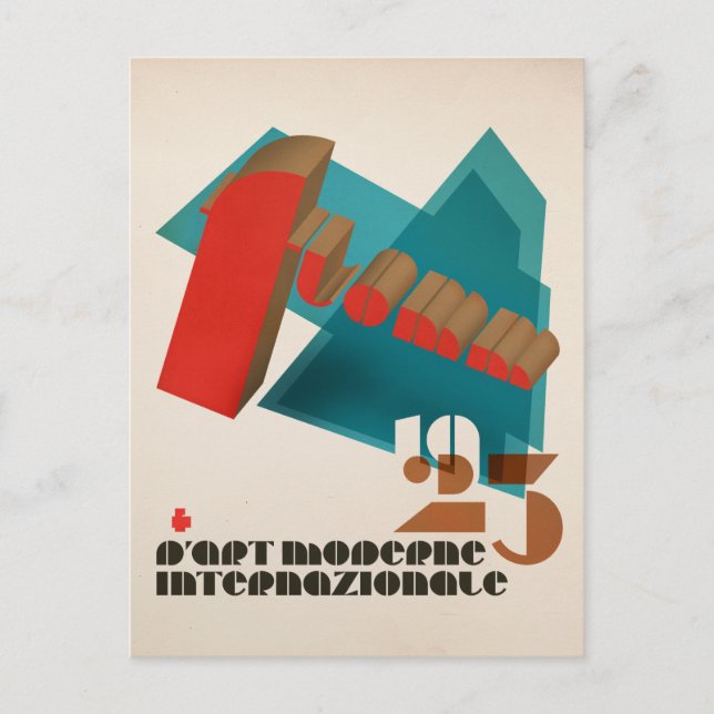 Postal FLomm 1923 D'Art Moderne Internazionale (Anverso)