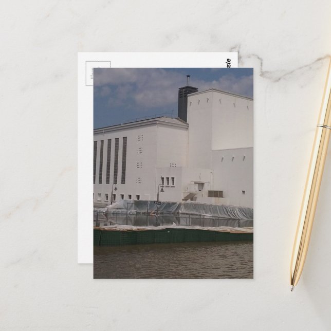 Postal floodwaters in Burlington, Iowa (Anverso/Reverso In Situ)