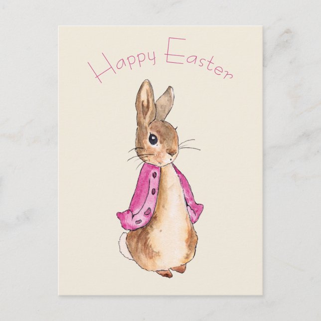 Postal Flopsy Beatrix Potter, conejo de conejo de Pascua (Anverso)