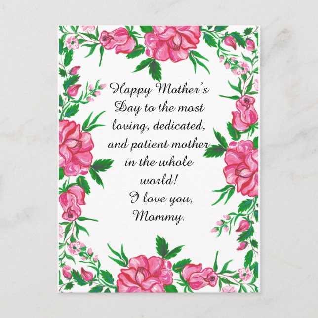 Postal flor (Anverso)